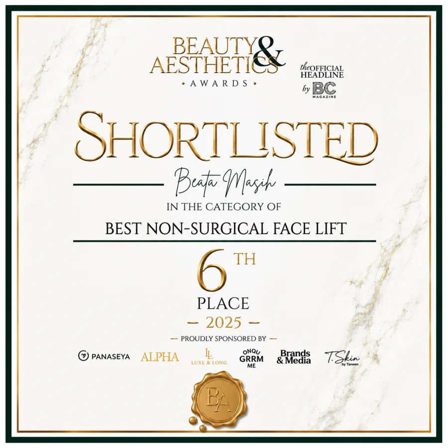 Best Non-Surgical Face Lift 2025 award badge