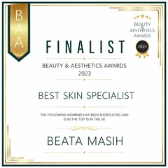 Best Skin Specialist certificate, Beauty & Aesthetics Awards 2023